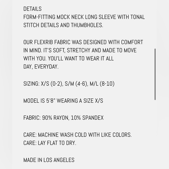 Joah Brown mock stitched turtleneck xs/s - Picture 5 of 5